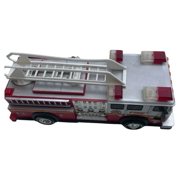 Deluxe Red and White Fire Engine Toy - Picture 3 of 5